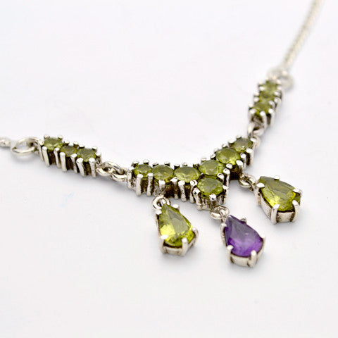 Peridot and  Amethyst One of a Kind