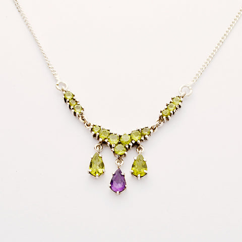 Peridot and  Amethyst One of a Kind