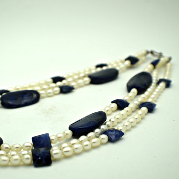Fresh Water Pearl and Sodalite